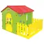 MOCHTOYS Detský záhradný domček zelený/s terasou/127 × 120,5 × 120 cm