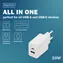 Digitus 20W / Nabíjačka / 1x USB-C / 1x USB-A