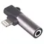 Akyga Lightning na Jack 3,5 mm čierna / Audio adaptér / ABS