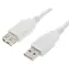Logo biela / Predlžovací kábel USB 2.0 / USB-A samec - USB-A samica / 0,3 m