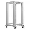 Lanberg Open Rack 22U sivá / Stojanový rozvádzač / 19" / 600×800 mm / nosnosť 600 kg