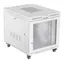 Lanberg 15U 19" sivá / Stojanový rozvádzač / 800x1000 mm / Flat pack / Perforované dvere / LCD panel / Nosnosť 1200 kg