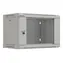 Lanberg WF03-5306-10S sivá / Nástenný rozvádzač / 19" / 6U / 540 x 350 x 370 mm / sklenené dvere