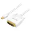 LogiLink Mini DisplayPort - DVI biela / Kábel / DisplayPort 1.2 / Max. 1920 x 1080 px / 1.8 m