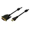 LogiLink kábel HDMI - DVI-D čierna / Kábel / HDMI - DVI-D / pozlátené konektory / 2 m