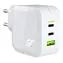 Green Cell GaN USB nabíjačka 65W biela / Nabíjačka / 2x USB-C / 1x USB-A