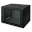 Digitus Dynamic čierna / Nástenný rozvádzač 19" / 12U / 600×450 mm / sklenené dvere / IP20
