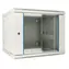 Extralink 12U 600x600 sivá / Nástenný rozvádzač / 19" / dvojsekčné / sklenené dvere / nosnosť 60 kg