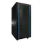 Extralink Rack skriňa 27U čierna / Stojanový rozvádzač / 600 x 800 mm / nosnosť 1000 kg / sklenené dvere