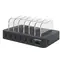 Manhattan 6-portová USB nabíjacia stanica čierna / Nabíjačka / 6x USB-A / 2,4 A/5 V / LED indikácia