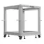 Lanberg Open Rack 12U šedá / Stojanový rack / 600×600 mm / hĺbka 576-1034 mm / nosnosť 600 kg
