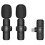 Puluz PU3151B čierna / Klopový mikrofón / sada 2 ks / bezdrôtový / USB-C / 2,4 GHz