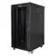 Lanberg 22U 19" čierny / Stojanový rozvádzač / 600x800 mm / Flat pack / Sklenené dvere