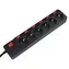 LogiLink LPS233 čierna / Predlžovací kábel / 6x zásuvka / 1,5 m / 230V-16A / LED kontrolka