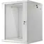 Lanberg WF01-6615-10S sivá / Nástenný rozvádzač 19" / 15U / 600×600 mm / presklené dvere / flat pack