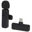 Nedis Bezdrôtový klopový mikrofón čierna / USB-C / 360° všesmerový / Vypínač / Kábel 1,8 m