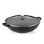 KELA Wok Calido 36 cm čierna / Panvica / liatinová / s pokrievkou