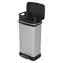 Curver Deco Bin Duo strieborný / Odpadkový kôš / 2 x 23 l / dve komory na triedený odpad