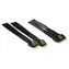 Inter-tech kábel SFF-8654 8i - 2x SFF-8654 4i čierny / Dátový kábel / PCIe 4.0 / 24 Gb/s / 0,7 m