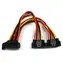 StarTech SATA napájací Y rozdvojka čierna / Rozdvojka / SATA 15-pin - 2x SATA 15-pin / 0,15 m