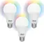 Alecto SMART-BULB10 3 ks / Inteligentná LED žiarovka / E27 / RGB / Wi-Fi / 2700 K