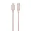 Devia Jelly Series silikónový kábel ružová / Kábel USB-C - USB-C / 1,2 m