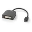 Nedis USB-C adaptér na DVI-D čierny / Adaptér / USB 3.2 Gen 1 / DVI-D 24 +1 / 1080p / 0,2 m
