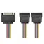Nedis Napájací kábel SATA 15pin (M) - 2x SATA 15pin (F) / Napájací kábel / Pozlátené konektory / 0,15 m