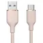 Devia Jelly Series ružová / Nabíjací kábel / USB-A - USB-C / 1,2 m / silikónový