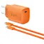 Devia Ultra6 PD Dynamic Charger oranžová / Sieťová nabíjačka / USB PD / 40 W (max 60 W) / + kábel