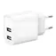 Gembird sieťová nabíjačka 2xUSB-A biela / Nabíjačka / 5V / 2,4 A / 12W