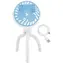 Beper P206VEN431 bielo-modrý / Ručný ventilátor / dobíjací / 3 rýchlosti / LED osvetlenie / USB