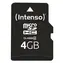 INTENSO 4GB / Pamäťová karta / MicroSDHC / Class 4 / 20 MB/s / vr. SD adaptéra