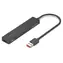 Vention USB-C hub 5v1 čierna / USB hub / USB 3.2 Gen 2 / 10 Gbps / 4X USB-A + 1x USB-C
