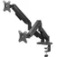Savio UM-04 čierna / Stolný držiak pre 2 monitory / 17 "- 32" / VESA 100x100 / naklápací, otočný
