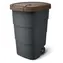 Prosperplast Popolnice Wheeler 95 l antracit, hnedé veko / Plast / V 76,2 × Š 49,6 cm