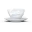 FIFTYEIGHT Kávový hrnček Lachend biela / Hrnček / porcelán / 0,2 l / s tanierikom