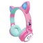 LEXIBOOK Bezdrôtové slúchadlá Barbie s mačacími uškami ružové / Detské slúchadlá / Bluetooth / Skladacie / Svetelné efekty