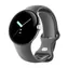 Google Pixel Watch LTE 41mm strieborná, antracitový remienok / Chytré hodinky / 1.2 "AMOLED / 5ATM / LTE