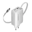 Canyon OnCharge 65RC biela / Nabíjací adaptér / USB-C / 65W / vstavaný kábel 68 cm