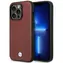 BMW Diamond Pattern Zadný kryt MagSafe iPhone 14 Pro Max 6,7 bordó / Kryt / Koža / MagSafe