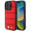 BMW M Perforated And Stitched Line červená / Zadný kryt / MagSafe / Apple iPhone 16 Pro