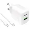 Puro PRO LITE biela / Nabíjacia sada / USB-A + USB-C / 25 W / kábel USB-C - USB-C 1,2 m
