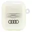 Audi IML Geometric Pattern biela / Puzdro pre Apple AirPods 1 & 2 / Geometrický vzor