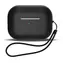 Hurtel Silicone Case AirPods 1. a 2. generácie čierna / Puzdro / silikón / pútko na zápästie