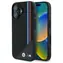 BMW M Meshed Tricolor Stripes pre Apple iPhone 16 čierna / Zadný kryt / Sieťovaný povrch / Trojfarebné pruhy BMW M