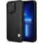 BMW Leather Blue Dots Zadný Kryt pre Apple iPhone 14 Pro čierna / Kryt na telefón / Kožený dizajn / Hardcase