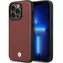 BMW Leather Diamond Pattern bordová / Zadný kryt / pre iPhone 14 Pro 6,1" / kožený vzhľad