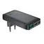 Acefast A100 čierna / Nabíjačka / GaN / 65W / 2x USB-C / 1x USB-A / Ultra Slim