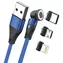 RealPower MagneticCharge3 modrá / Magnetický nabíjací kábel / USB-A / 3 A / 1 m / 6 adaptérov